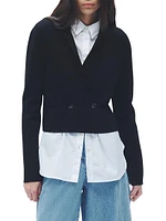 Joy Knit Wool-Blend Blazer