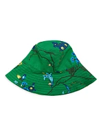 Floral Cotton-Linen Bucket Hat