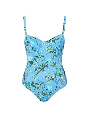 Floral Underwire One-Piece Swimsuit