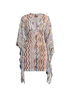 Zigzag Knit Caftan Cover-Up Dress