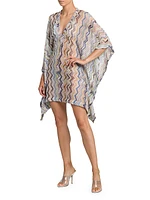 Zigzag Knit Caftan Cover-Up Dress