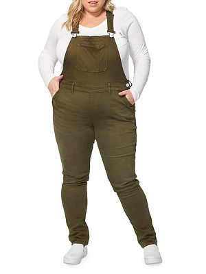 Straight-Leg Cotton-Blend Overalls