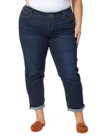 Amber Rolled Straight-Leg Jeans