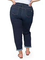 Amber Rolled Straight-Leg Jeans