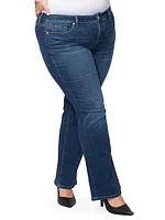 Baylee Mid-Rise Boot-Cut Jeans