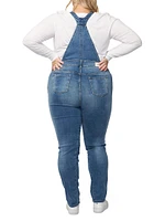 Anna Straight-Leg Denim Overalls