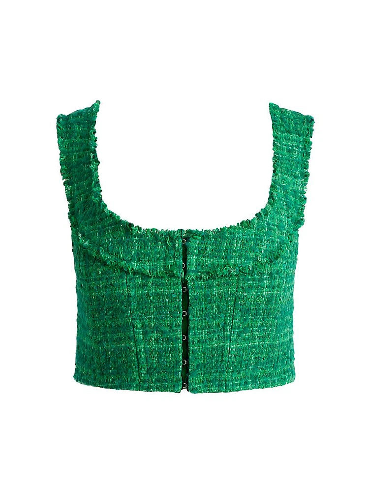 Kensie Tweed Crop Bustier Top