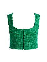 Kensie Tweed Crop Bustier Top