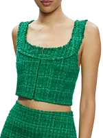 Kensie Tweed Crop Bustier Top