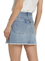 Laika Crystal-Embellished Denim Miniskirt