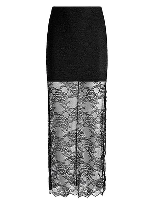 Iyanna Stretch-Lace Midi-Skirt