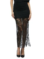 Iyanna Stretch-Lace Midi-Skirt