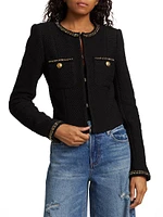 Shiloh Embellished Cotton Tweed Jacket