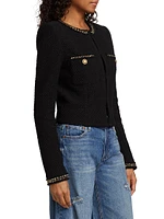 Shiloh Embellished Cotton Tweed Jacket