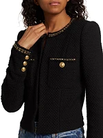 Shiloh Embellished Cotton Tweed Jacket