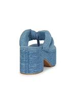 70MM Platform Denim Flip-Flops