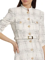 June Tweed Checkered Minidress