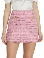 Blanche Metallic Tweed Miniskirt