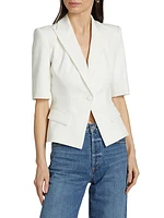 Melbourne Short-Sleeve Blazer Style Blouse