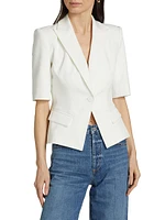 Melbourne Short-Sleeve Blazer Style Blouse