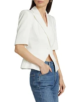 Melbourne Short-Sleeve Blazer Style Blouse