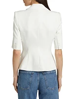 Melbourne Short-Sleeve Blazer Style Blouse