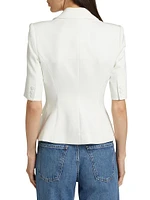 Melbourne Short-Sleeve Blazer Style Blouse