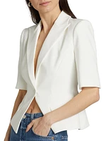 Melbourne Short-Sleeve Blazer Style Blouse