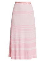 Tiana Stripe Rib-Knit Midi-Skirt