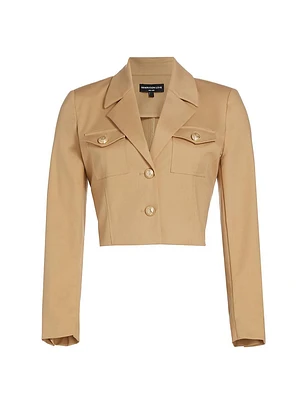 Karl Gabardine Cropped Blazer