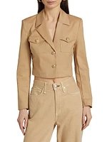 Karl Gabardine Cropped Blazer