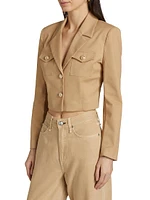 Karl Gabardine Cropped Blazer