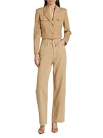 Karl Gabardine Cropped Blazer