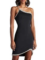 Imitation Pearl-Trimed Neoprene Minidress