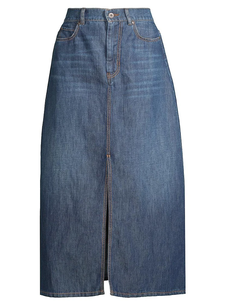 Gelada Five-Pocket Midi-Skirt