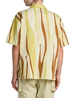 Graphic Cotton Oversized Camp Shirt