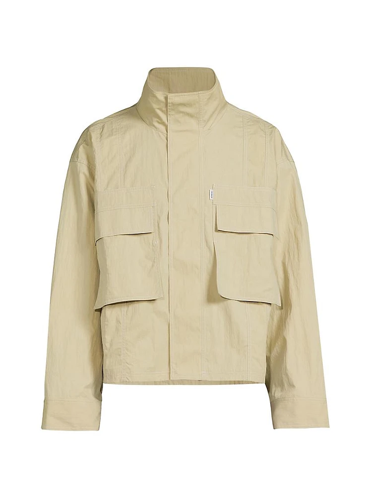 Cotton-Blend Cargo Jacket