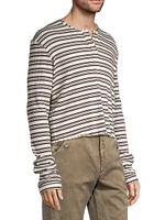 Striped Cotton Henley