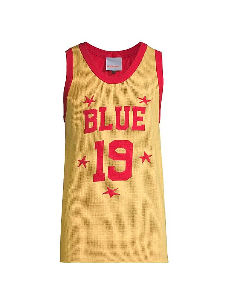 Knit Jacquard Basketball Tank Top