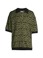 Leopard Jacquard Polo Shirt