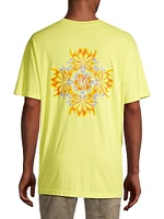 Trippy Leaves Cotton T-Shirt