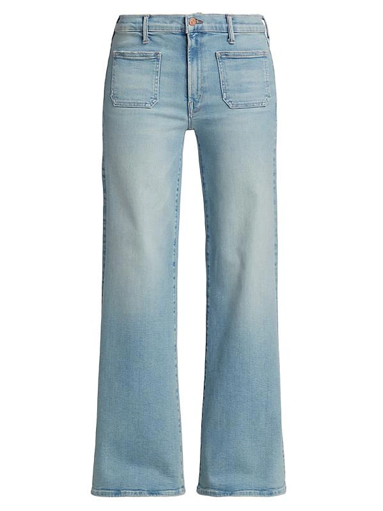 Patch Pocket Wide-Leg Jeans