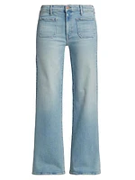 Patch Pocket Wide-Leg Jeans