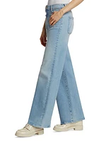 Patch Pocket Wide-Leg Jeans