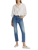 Tomcat Frayed Ankle-Crop Jeans