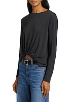 Jenna Knotted Long-Sleeve Top