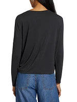 Jenna Knotted Long-Sleeve Top