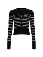 Bree Striped Wool Cardigan