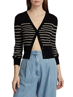 Bree Striped Wool Cardigan