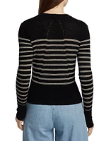 Bree Striped Wool Cardigan